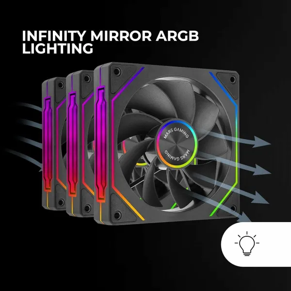 CPU Ventilators Mars Gaming MF-LINKFINITYKIT2R Ø 12 cm