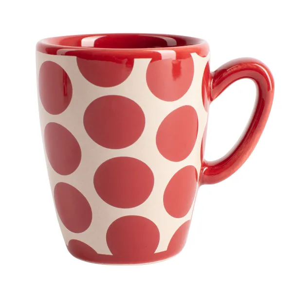 Coffee Set Benetton Red Stoneware Mouse 4 Pieces