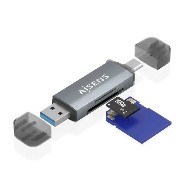 External Card Reader Aisens ASCR-2AC08-GR Grey