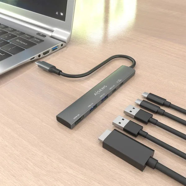 USB Hub Aisens ASUC-5P022-GR