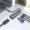 USB Hub Aisens USB-C DOCK 6 EN 1 GRIS Grey 100 W