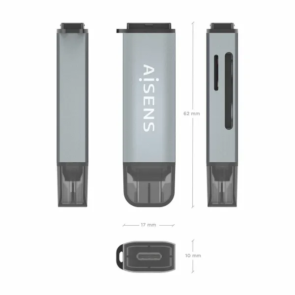 Kortinlukija Aisens ASCR-2C10-GR Harmaa