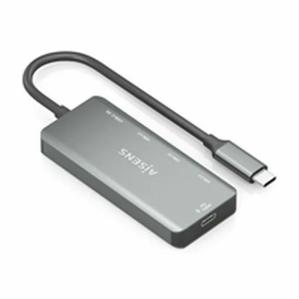 USB Hub Aisens CPNT Grey 100 W