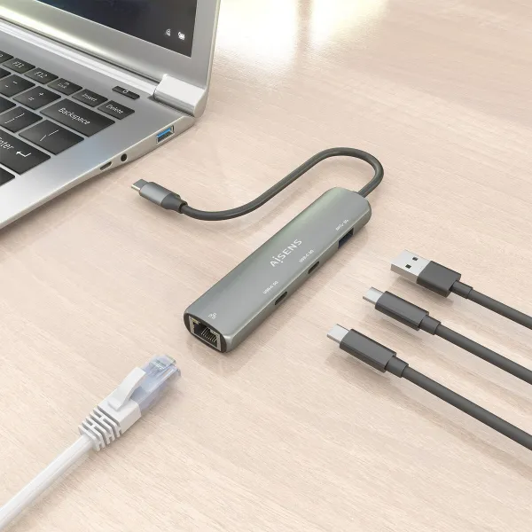 USB Centrmezgls Aisens ASUC-4P040-GR Pelēks