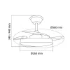 Laeventilaator CristalRecord Valge Ø 55 cm