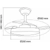 Plafondventilator CristalRecord Balts Ø 55 cm