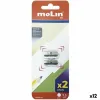 Pencil Sharpener Molin Silver Metal 2 Pieces (12 Units)