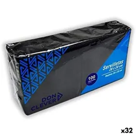 Napkins Black Paper 100 Pieces (32 Units)