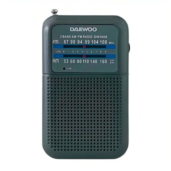Transistorraadio Daewoo DW1008GR Must Retro
