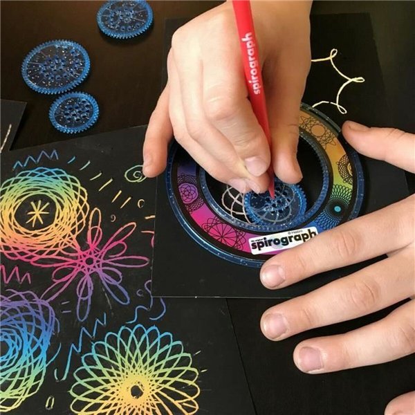 Drawing Set Spirograph Silverlit Black