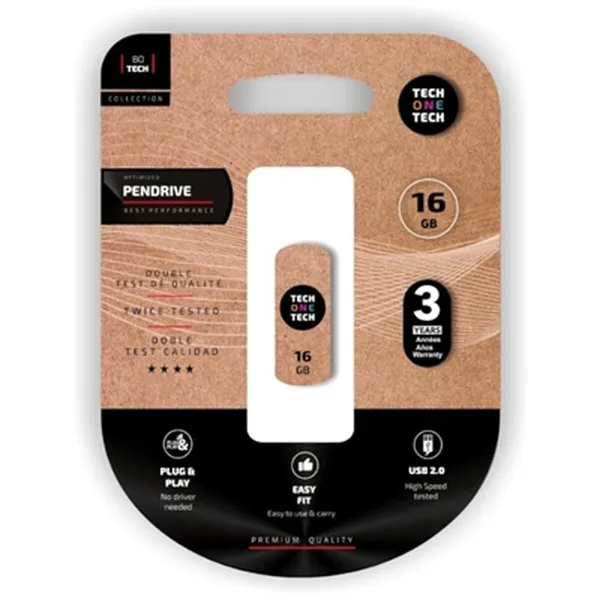 USB-pulk Tech One Tech Pro Smart Clip Valge 16 GB