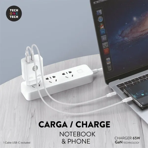 Seinalaadija + USB-C kaabel Tech One Tech TEC2273
