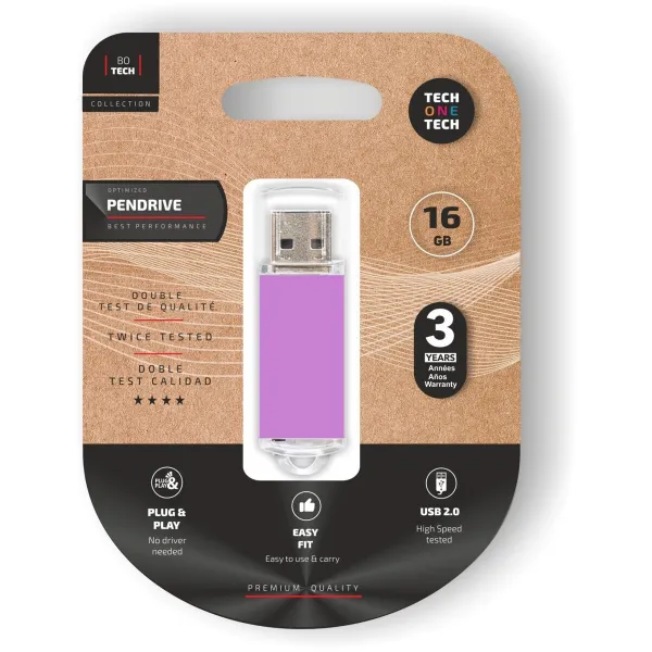 USB-tikku Tech One Tech Basic Purppura 16 GB