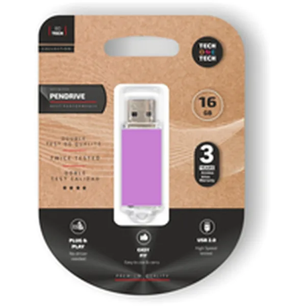 USB-tikku Tech One Tech Basic Purppura 16 GB