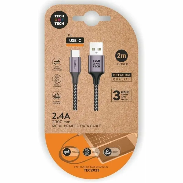 Кабель USB A — USB-C Tech One Tech TEC2023 2 m