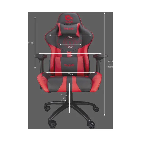 Spēļu Krēsls Talius VIPER Melns