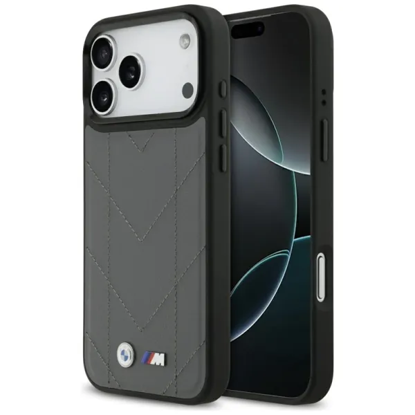 BMW M Quilted Logo MagSafe - iPhone 17 Pro Max Case (Anthracite)