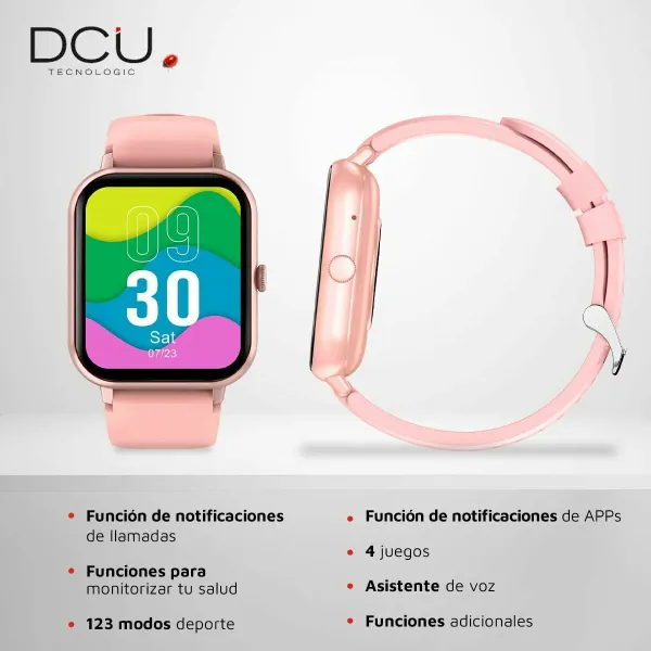 Älykello DCU CURVED GLASS PRO Pinkki