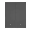 Smart WiFi wall switch SONOFF M5-2C-80 (2-channel, for frame, graphite)
