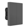Smart WiFi wall switch SONOFF M5-2C-80 (2-channel, for frame, graphite)