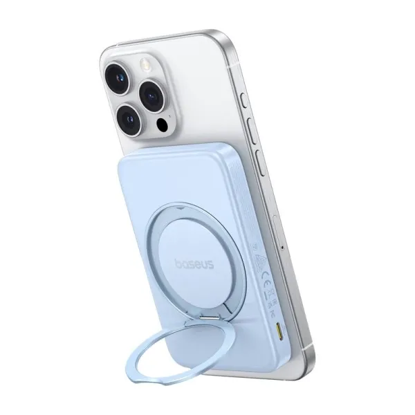 Baseus powerbank with stand PicoGo Qi2 5000mAh 20W (blue)