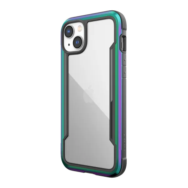 X-Doria Raptic Shield - Aluminum Case for iPhone 14 Plus (Drop-Tested 3m) (Iridescent)
