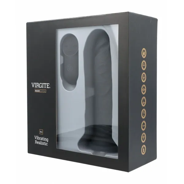 Realistic Dildo Virgite R11 Black 14,4 cm