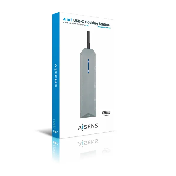 USB-C Hub Aisens ASUC-4P002-GR Grey 100 W