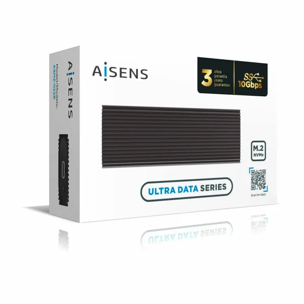 Cietā diska korpuss Aisens ASM2-022B Melns