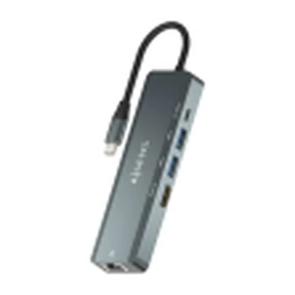 USB Hub Aisens ASUC-5P011-GR Grey Multicolour 100 W