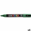 Felt-tip pens POSCA PC-5M Green (6 Units)