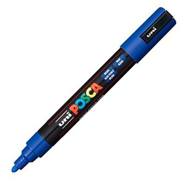 Felt-tip pens POSCA PC-5M Blue (6 Units)