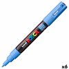 Felt-tip pens POSCA PC-1M Sky blue (6 Units)