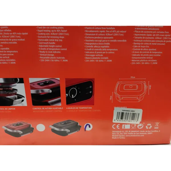 Grill TM Electron Harmaa 220-240V
