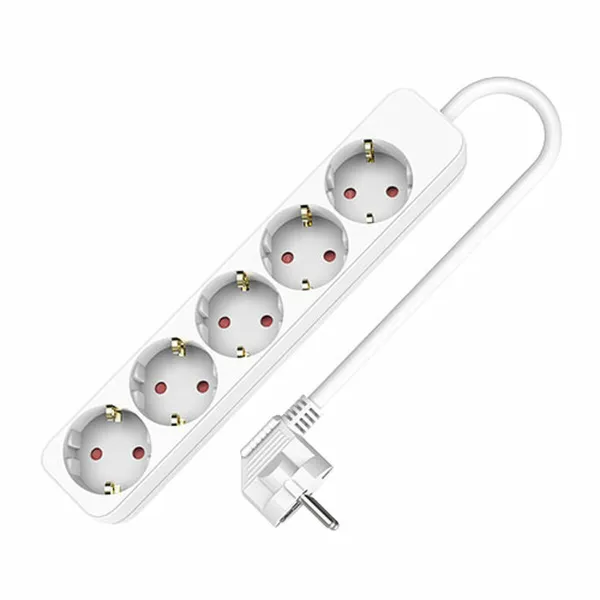 Power Socket - 5 sockets with Switch TM Electron TMUAD505S White 3680 W (1,5 m)