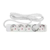Power Socket - 5 sockets with Switch TM Electron TMUAD505S White 3680 W (1,5 m)