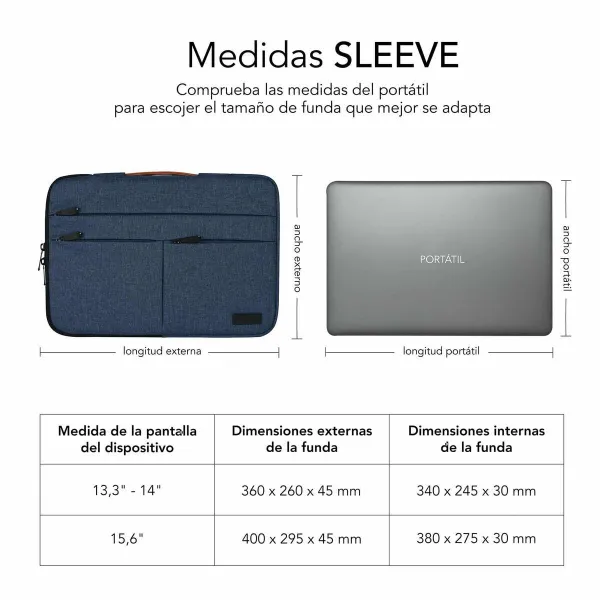 Laptop Case Subblim Air Padding 360 Blue 15,6