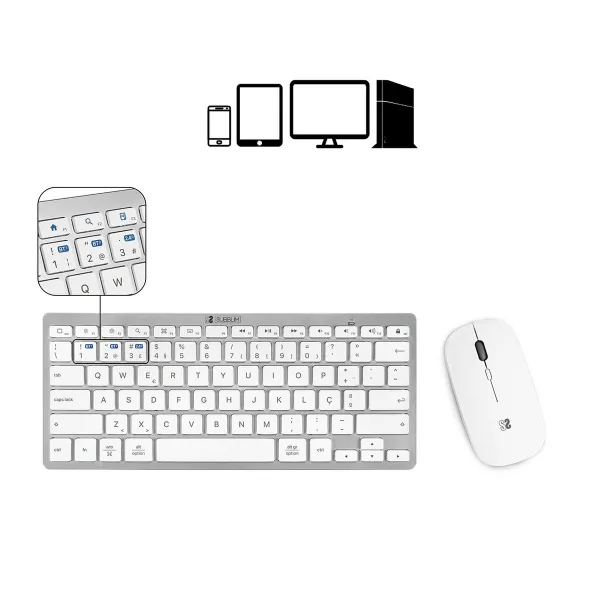 Коврик для мыши Subblim COMBO MULTIDISPOSITIVO COMPACTO SILVER
