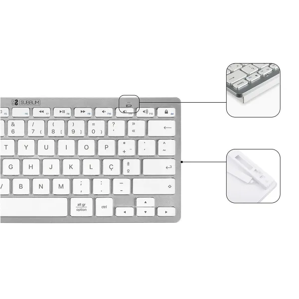 Коврик для мыши Subblim COMBO MULTIDISPOSITIVO COMPACTO SILVER