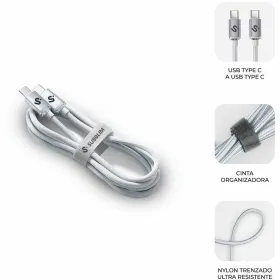 USB-C - USB-C Kaabel Subblim SUBCAB-C06010 1 m Valge