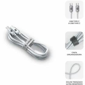 USB-C to USB-C Cable Subblim SUBCAB-C06011 2 m White