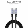 USB-C - USB-C kaapeli Subblim PLUS Musta 1 m