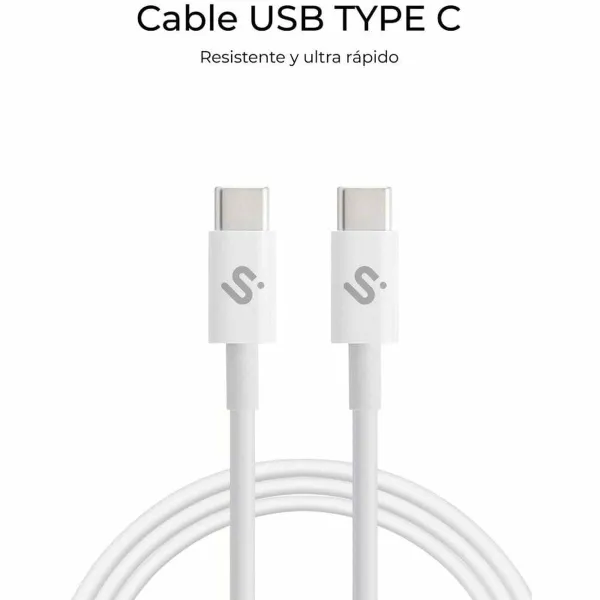 USB-C - USB-C Kaabel Subblim SUBCAB-C10011 2 m Valge