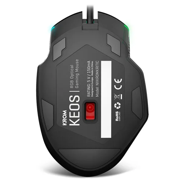 LED-pelihiiri Krom Keos 6400 dpi Musta
