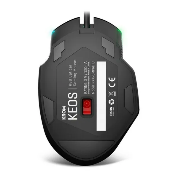 LED-pelihiiri Krom Keos 6400 dpi Musta