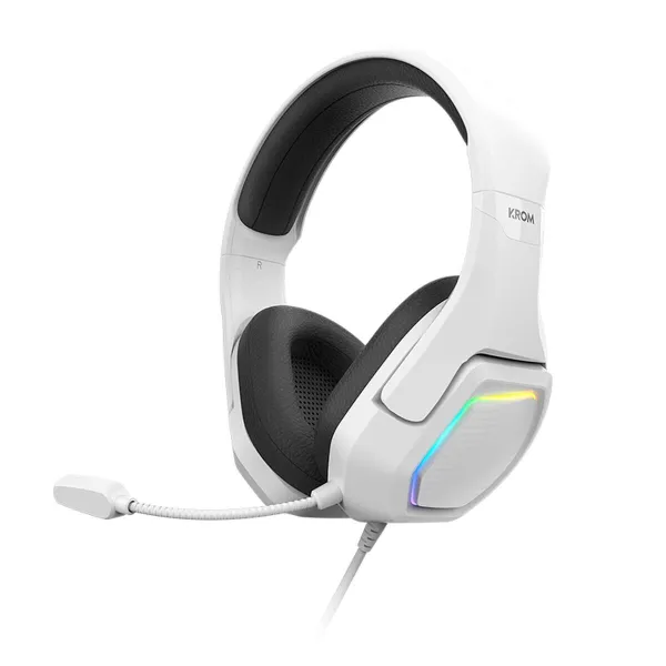 Bluetooth Austiņas ar Galvaspanti Krom NXKROMKOPA71WH Balts