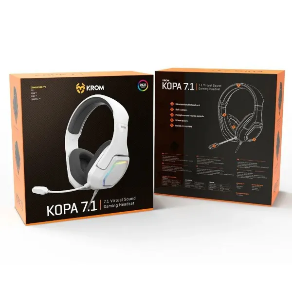 Bluetooth Ausinės su Apykakle Krom NXKROMKOPA71WH Balta