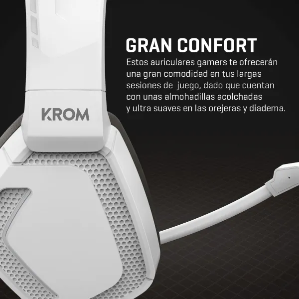 Headphones with Microphone Krom KOPA PRO White