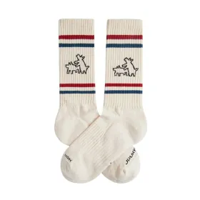 Socks Jimmy Lion Athletic Keith Haring White