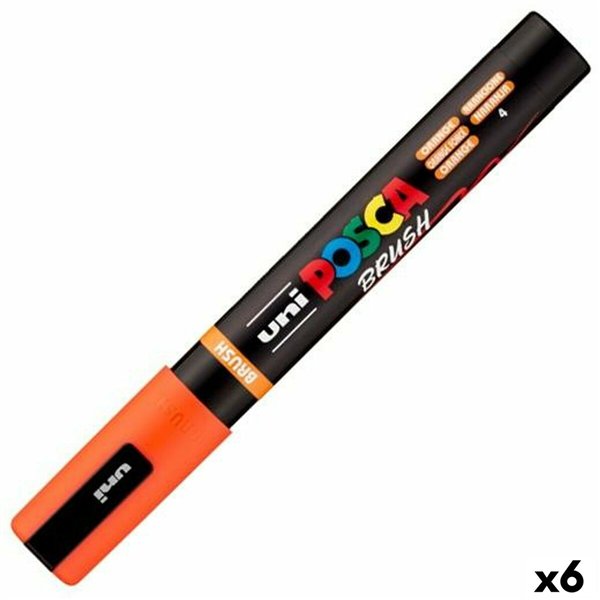 Marker BRUSH POSCA PC-5BR Orange (6 Units)